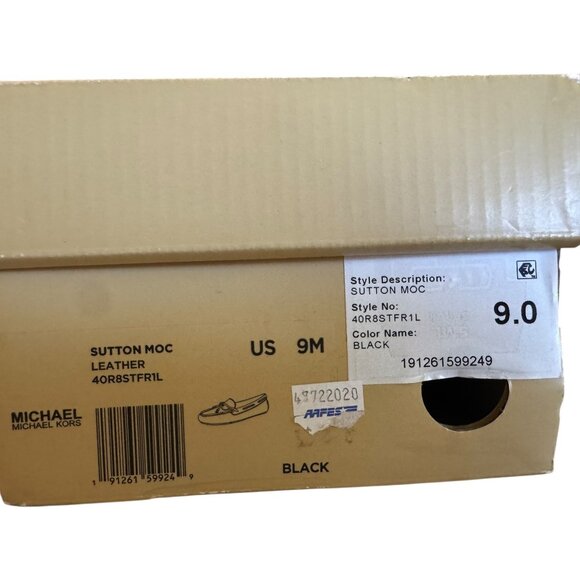 Michael Kors Sutton Moc Leather Loafers Black Size 9M - Picture 6 of 14